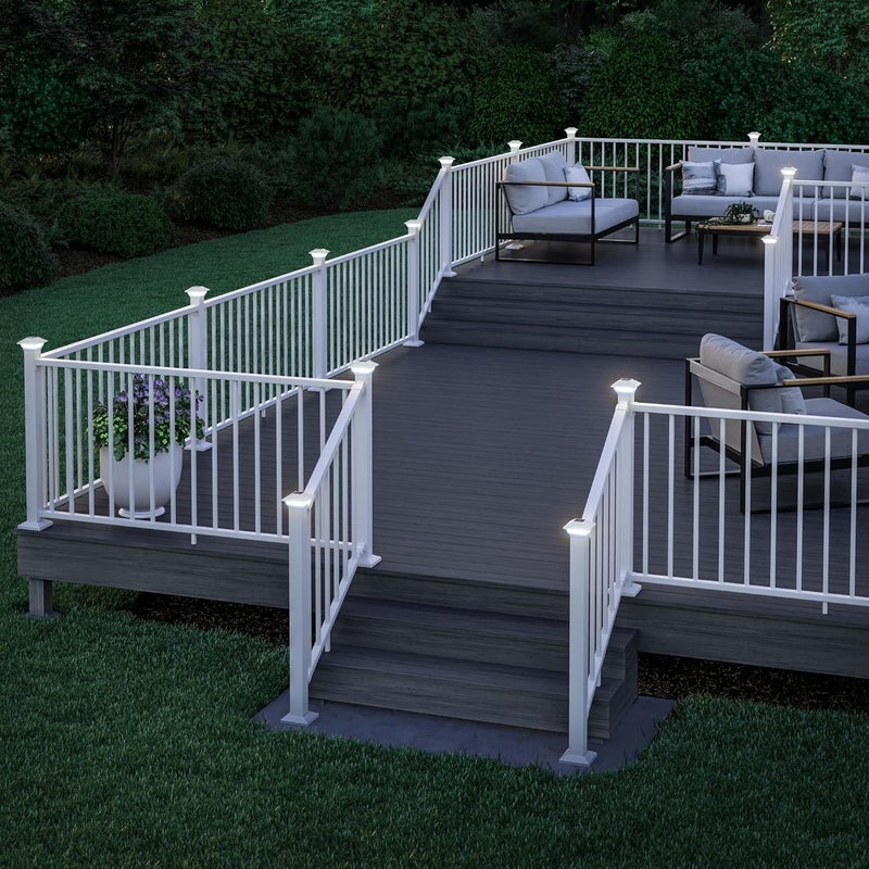 Deckorators Store 2-1/2 in. x 2-1/2 in. White Solar Post Cap - Image 4